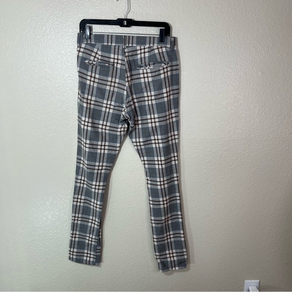Christos New York Kennedy Trouser Gray Brown Checker Plaid 30 - Picture 4 of 4